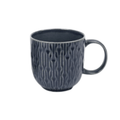 Blue textured mug on a white background