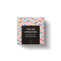 Compendium You're Awesome motivational pop-open cards featuring colorful playing card design and inspiring messages.