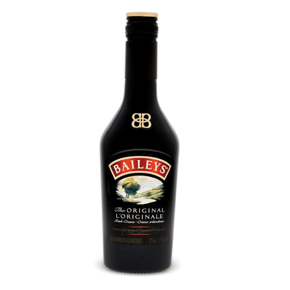Baileys bottle on a white background