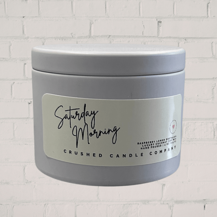 Crushed Candle Company Saturday Morning Candle. Hand poured in Red Deer, Alberta 