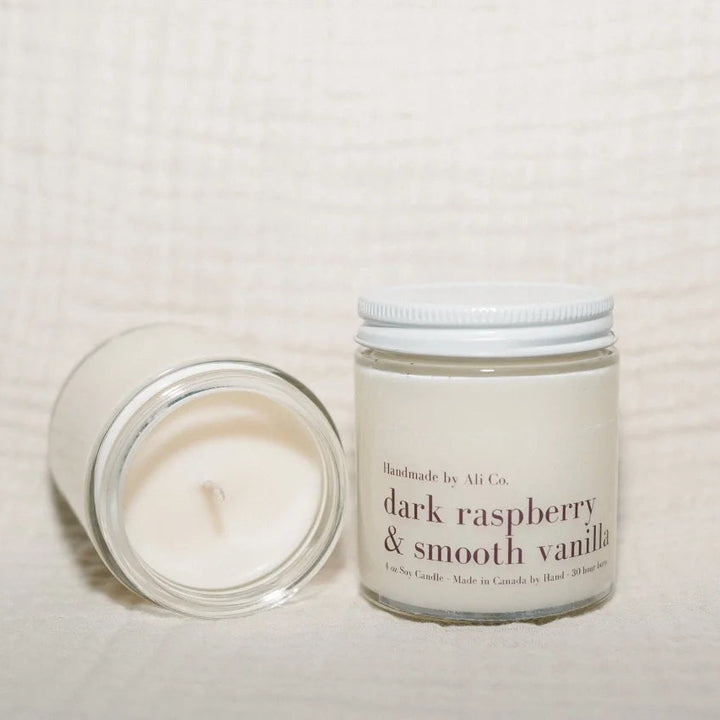 Candle and jar labeled &