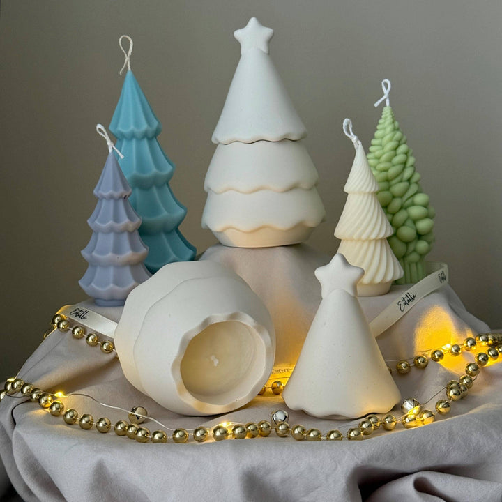 Christmas Tree Jar Soy Wax Candle: Cherry&Almond
