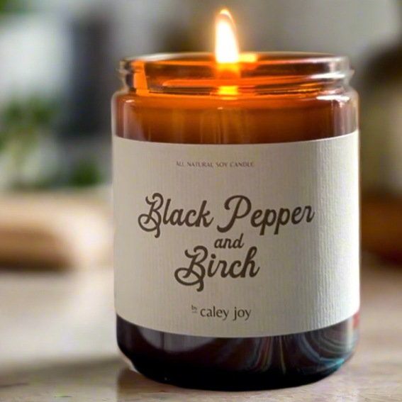 Candle labeled &