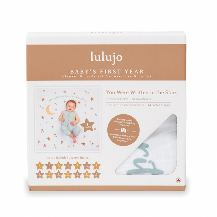 Baby's 1st Year Swaddle & Milestone Cards - Stars