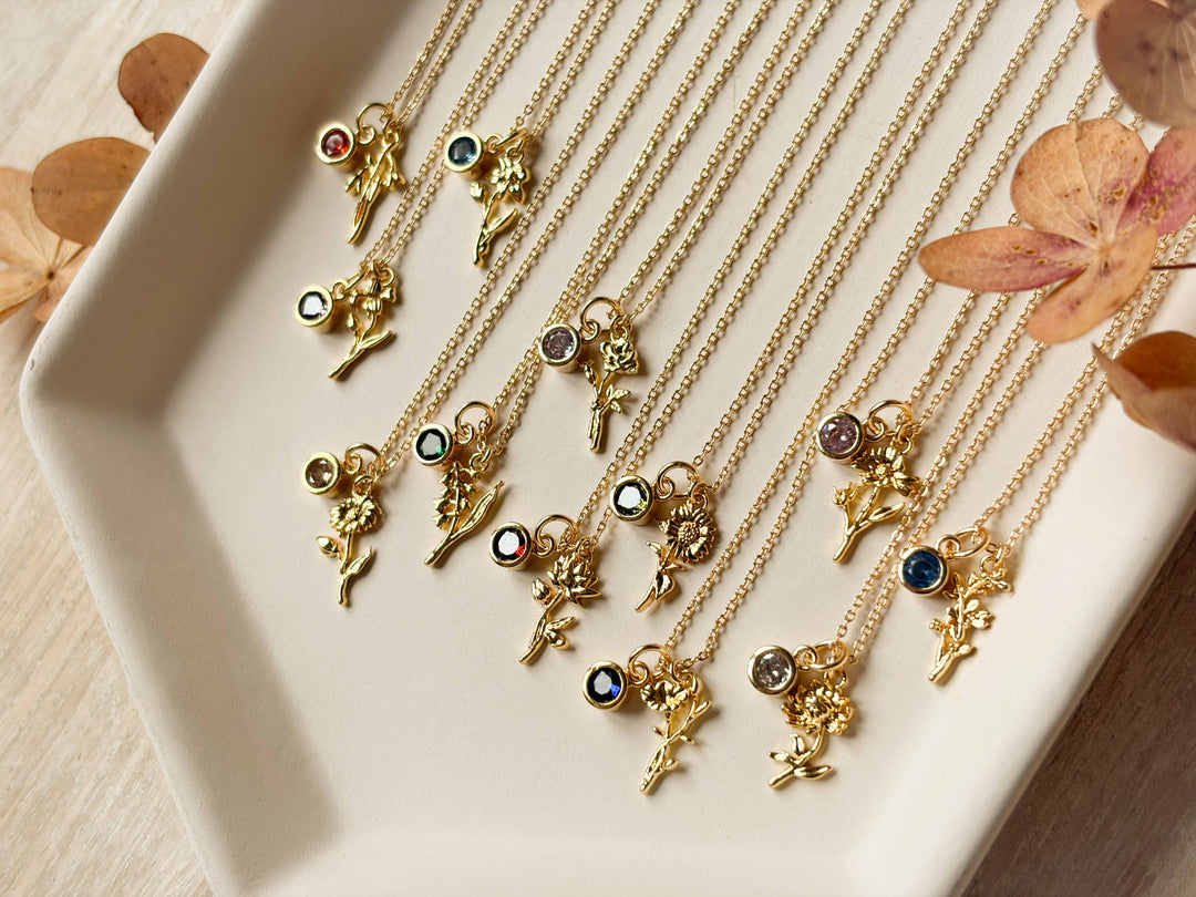 Birth Flower Necklace: September