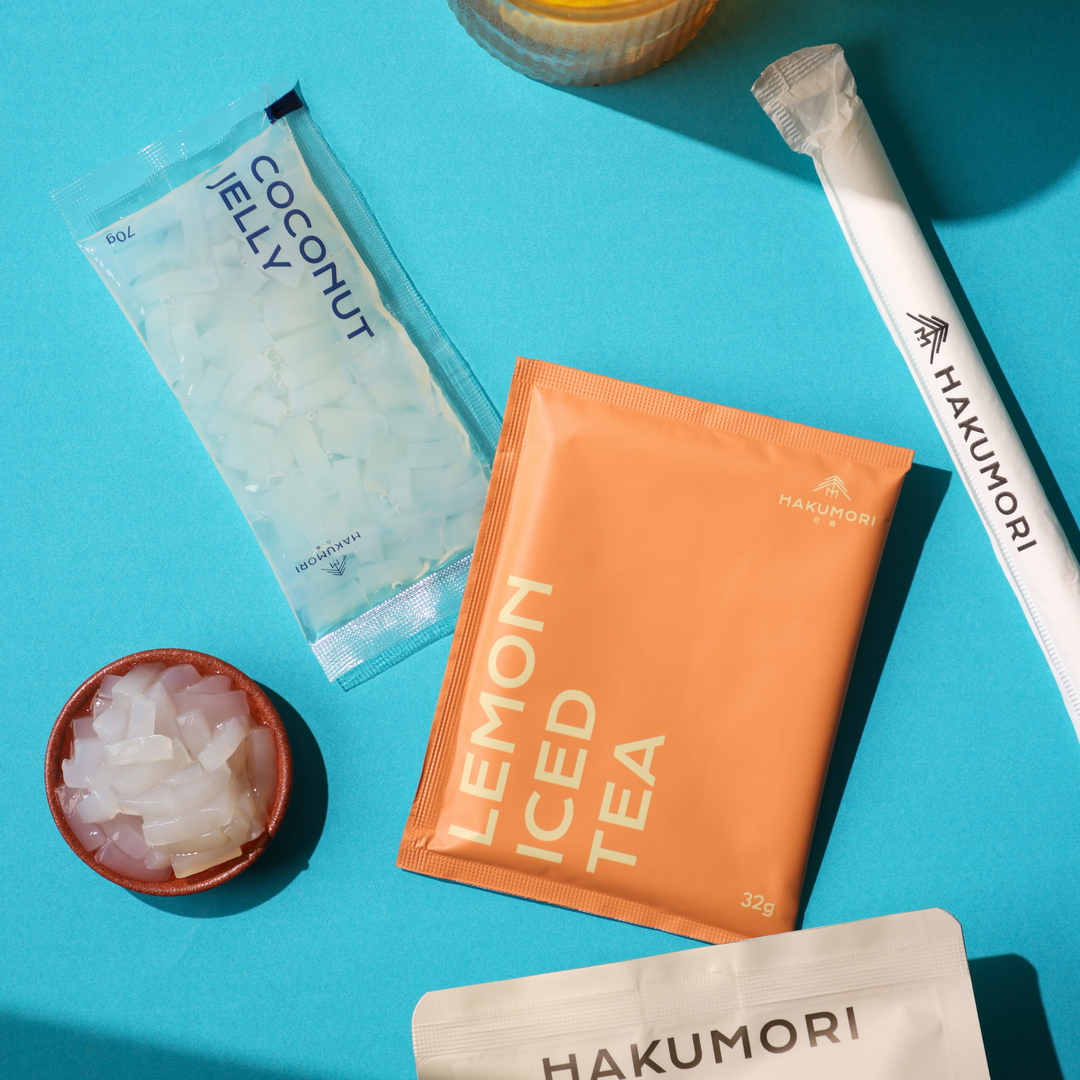 Lemon Iced Tea Instant Boba Kit: Wheat Straws