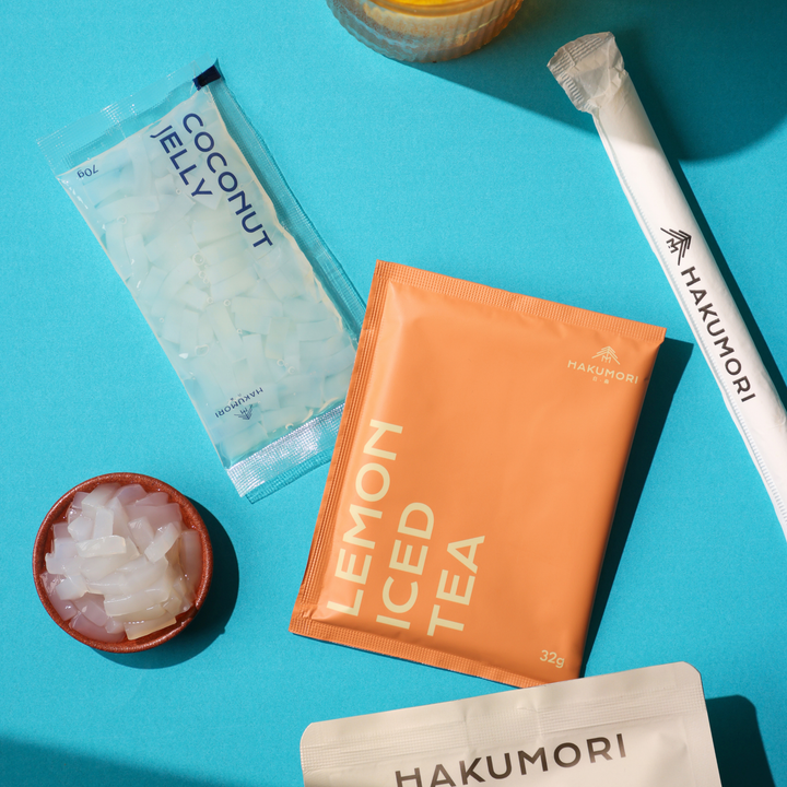 Lemon Iced Tea Instant Boba Kit: Wheat Straws