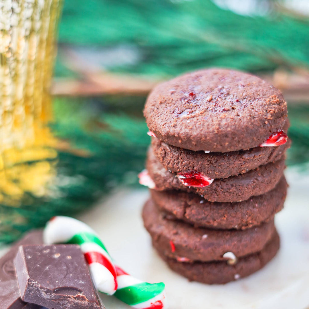 Dark Chocolate Peppermint Shortbread: