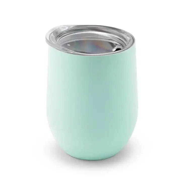 12 oz. Stemless Travel Tumbler - Blank: Aqua Blue - Gift Smack Gift Company
