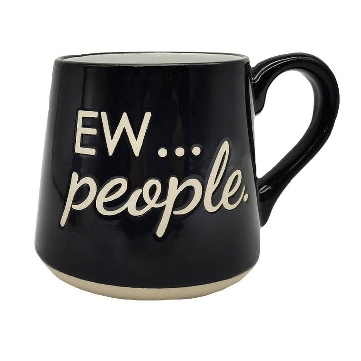 Koppers Home Ew..People Mug showing a white ceramic mug with a humorous "Ew..People" design and black lettering.