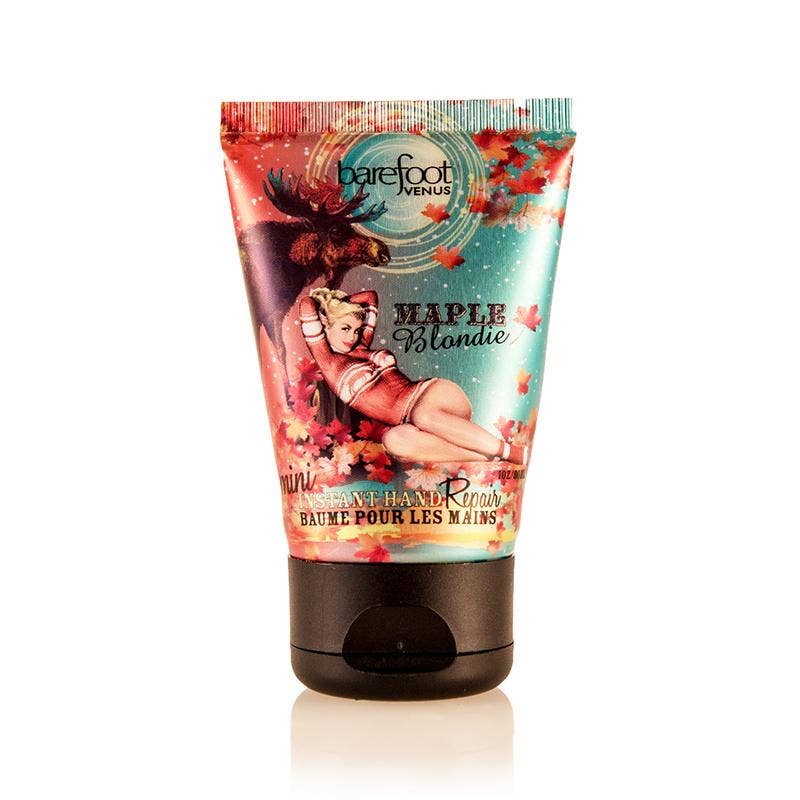 Hand cream tube with colorful design and &