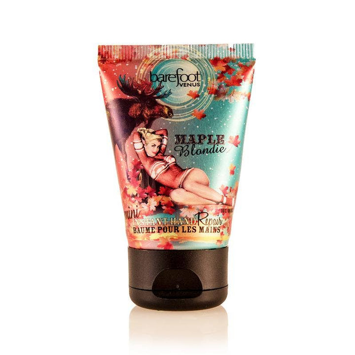 Hand cream tube with colorful design and &