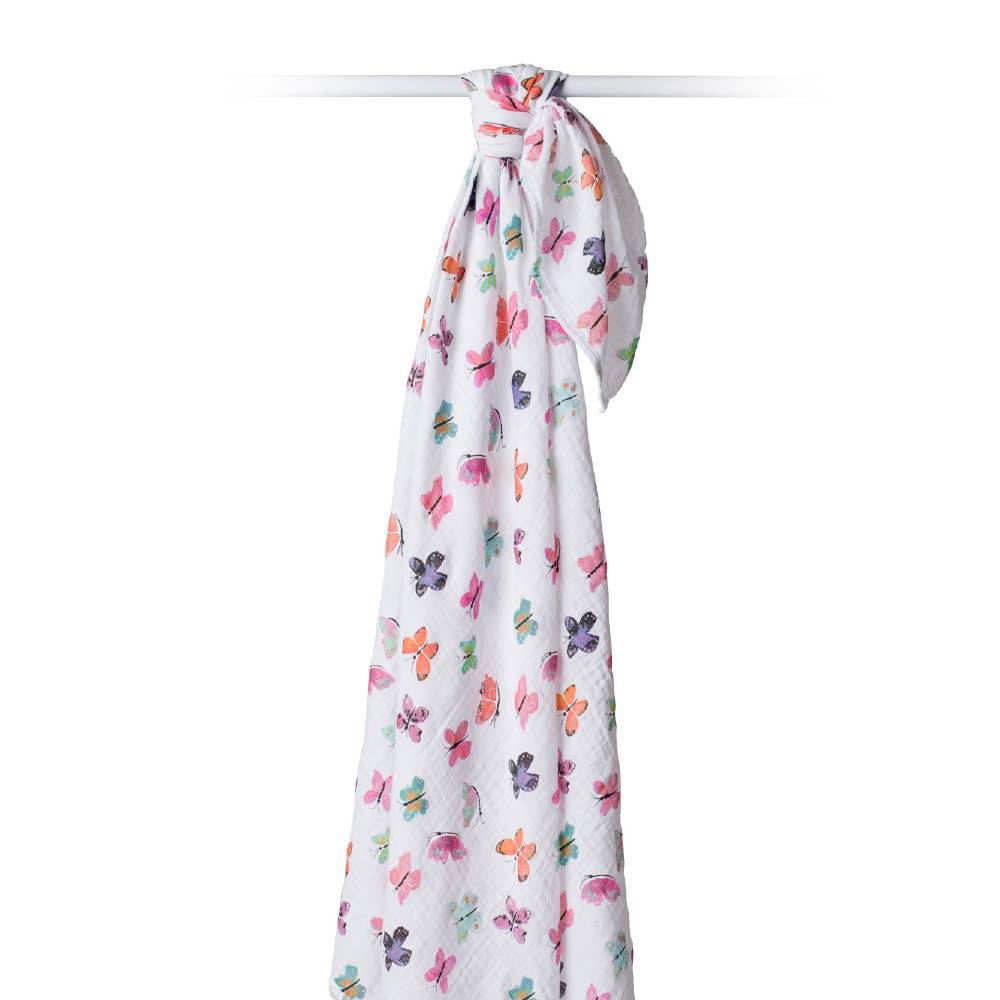 Muslin Swaddle Blanket –  Butterflies - Gift Smack Gift Company