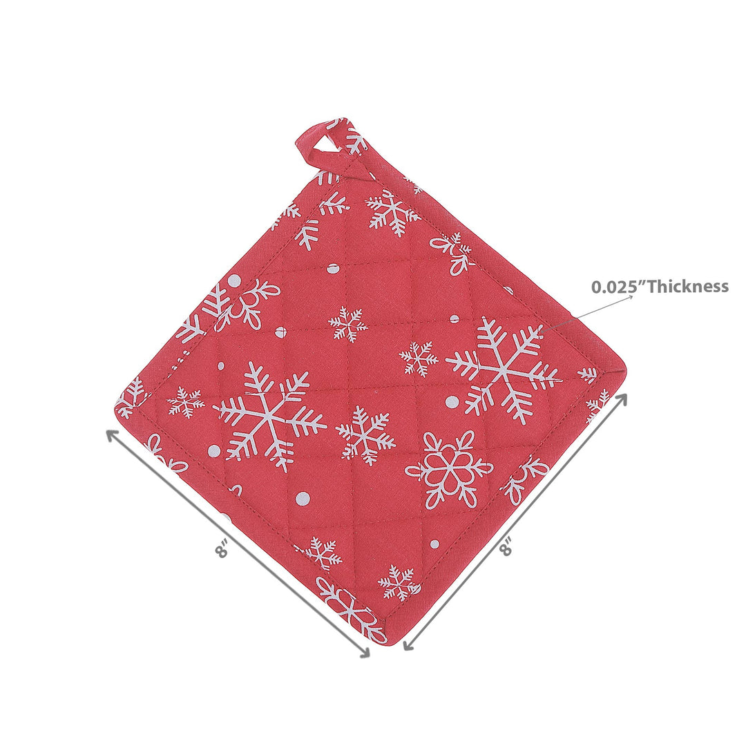 COTTON POT HOLDER (SNOWFLAKES)