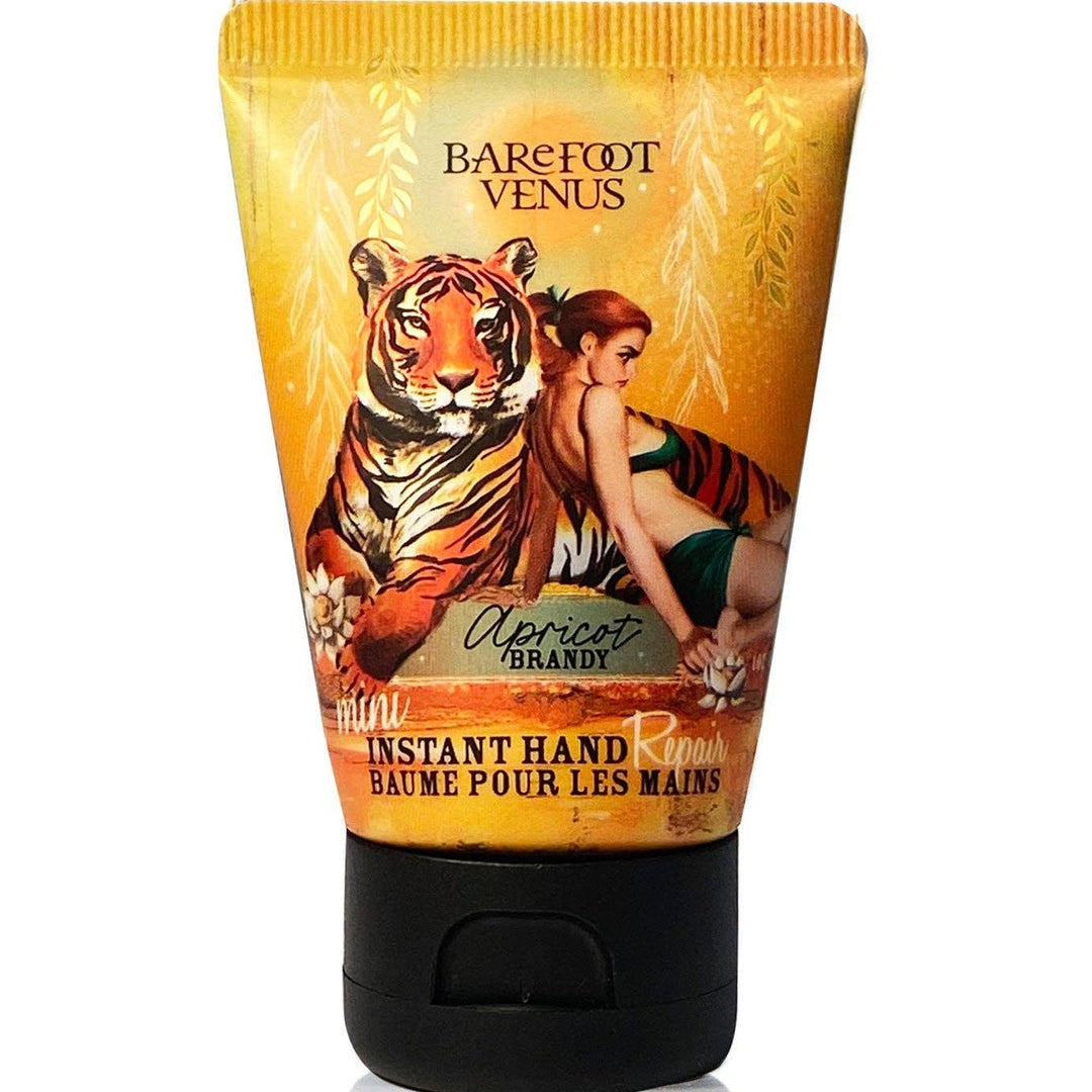 Hand cream tube with tiger design and &
