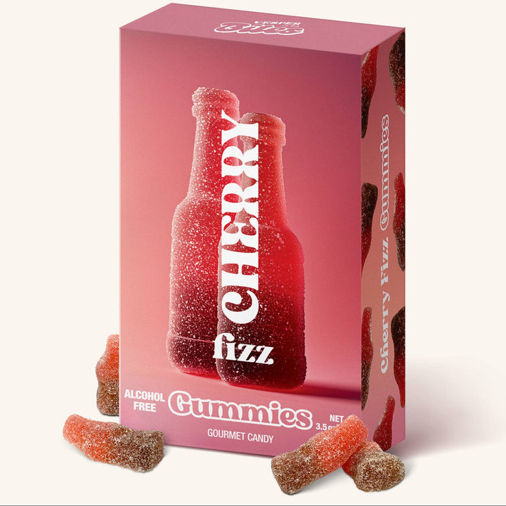 Cherry Fizz Gummies, Chewy Candies, Alcohol-Free