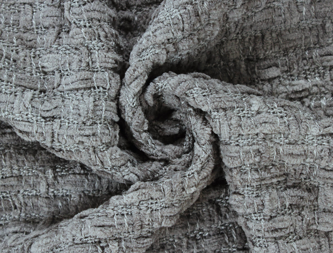 Chenille Basket Weave Throw Blanket, 50x60: Forest Green