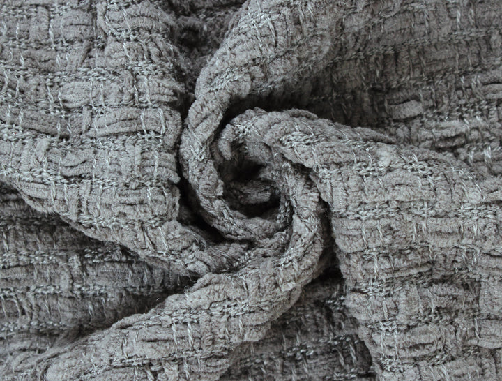 Chenille Basket Weave Throw Blanket, 50x60: Navy