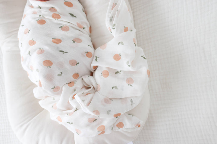 Muslin Cotton Swaddle Blanket - Peaches - Gift Smack Gift Company