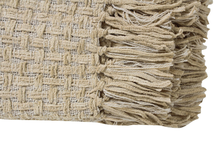 Chenille Basket Weave Throw Blanket, 50x60: Forest Green
