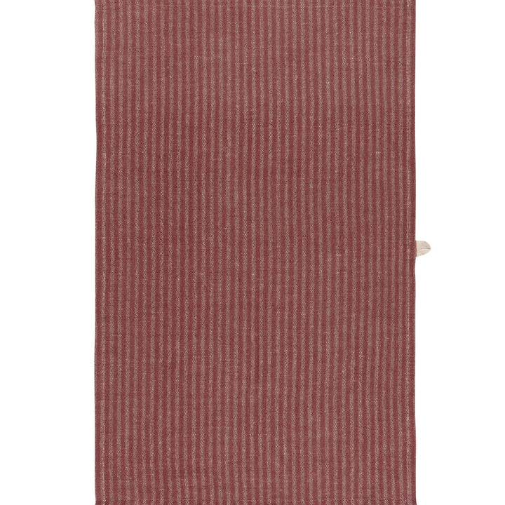 Wine Stripe Linen/Cotton Dishtowel