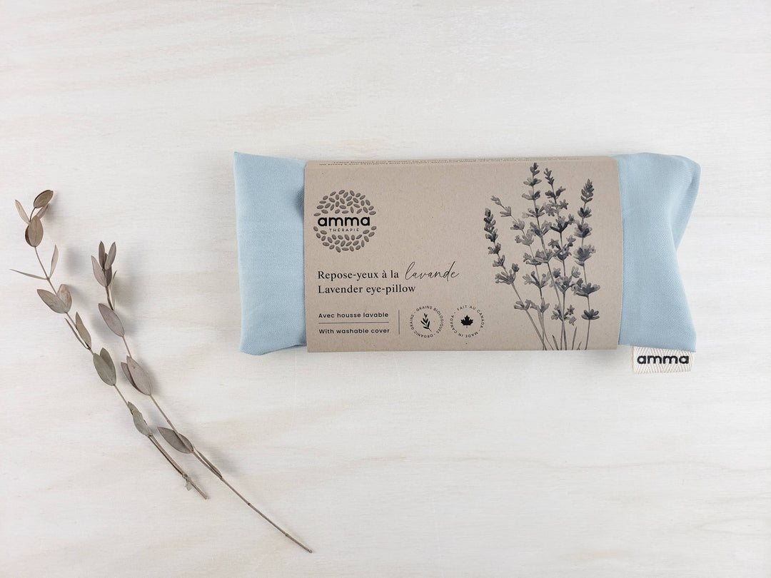 Lavender eye pillow with Tencel washable cover : Chai