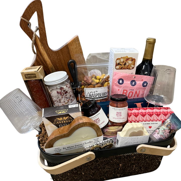 Love, Unwind & Dine Gift Basket