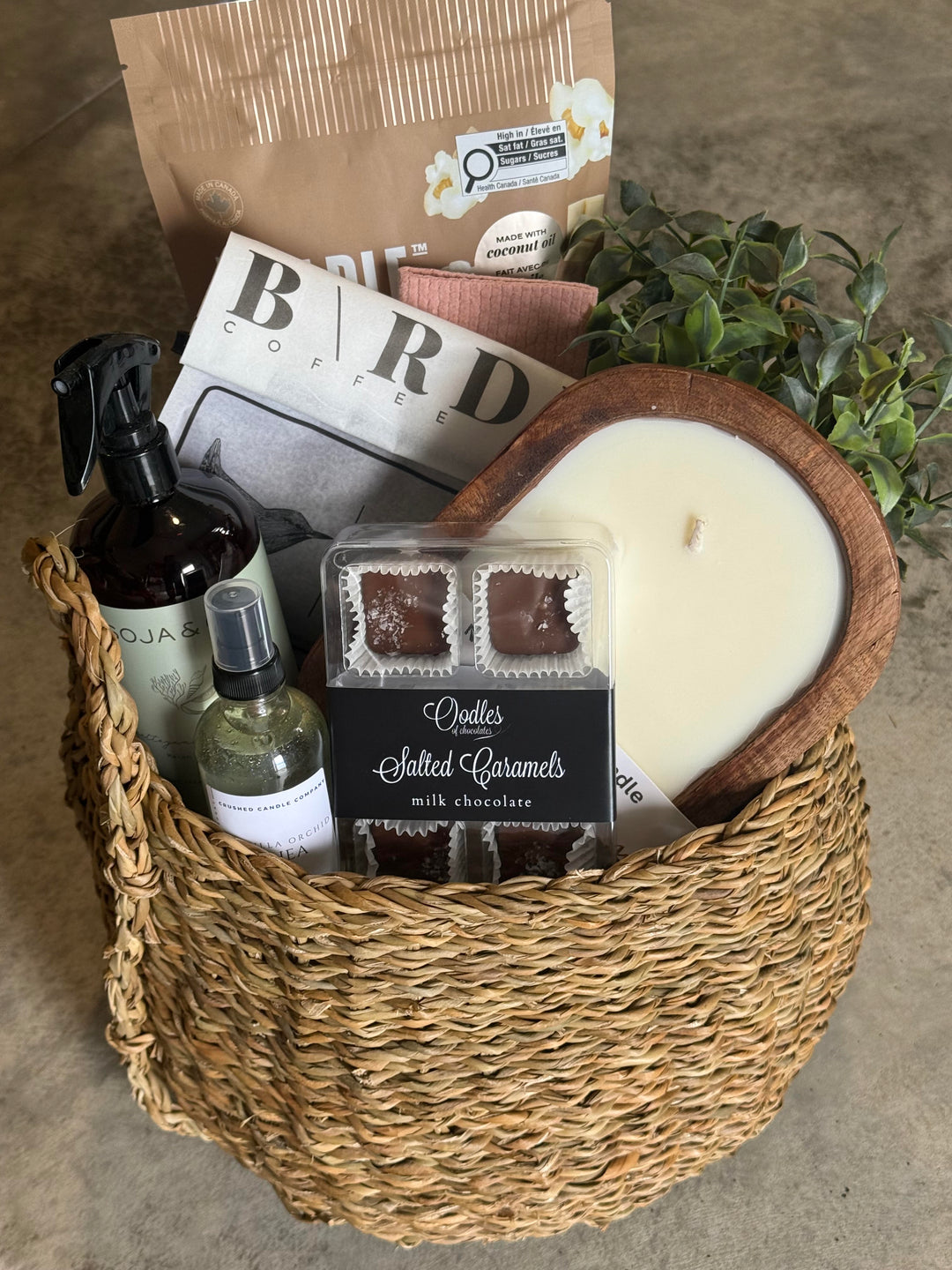 Panier cadeau de luxe bleu