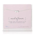 Best Day Ever Maid of Honor Necklace and Card Jewelry Lucky Feather 