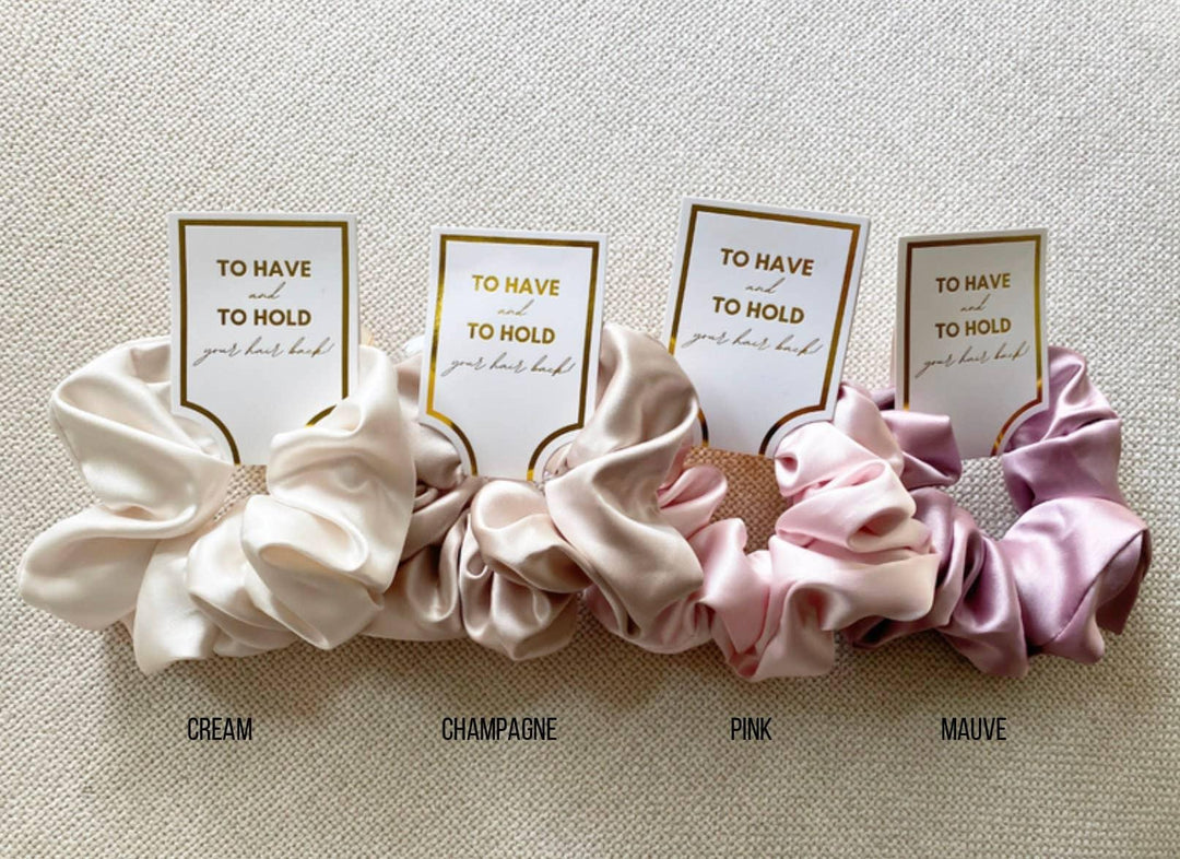 Bridesmaid Hair Scrunchies - Cream Women's Accessories LoveLina 