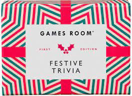 From the Games Room collection, this Festive Holiday Quiz will add some extra yuletide fun over the holiday season. A set of 140 quiz cards in a smart Christmas-themed box, this game is ideal for a light-hearted testing of your friends' and family's Christmassy knowledge. The Festive Holiday Quiz is a fun and cheery addition to every Christmas house party or family get-together.  less