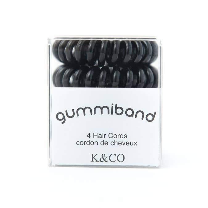 GummiBand Hair Cords, Hair Ties - Black Women's Accessories GummiBand 